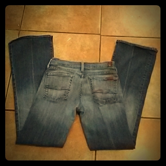 7 FOR ALL MANKIND FLARE SZ 28 JEANS - Picture 1 of 2